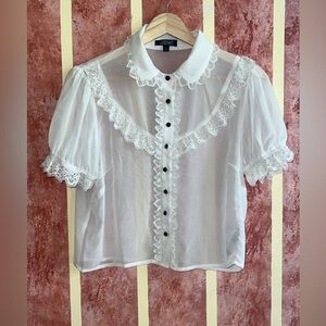 Widow Chiffon Top large nwt